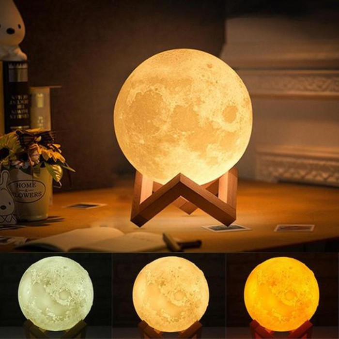 New 3D Moon Lamp 16 Colors Remote & Touching system