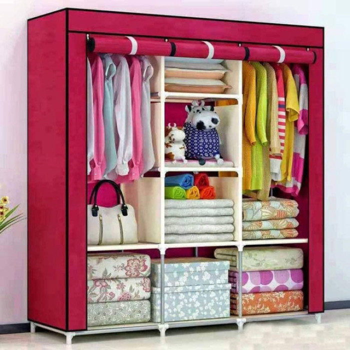 3 parts Portable Wardrobe cloth storage