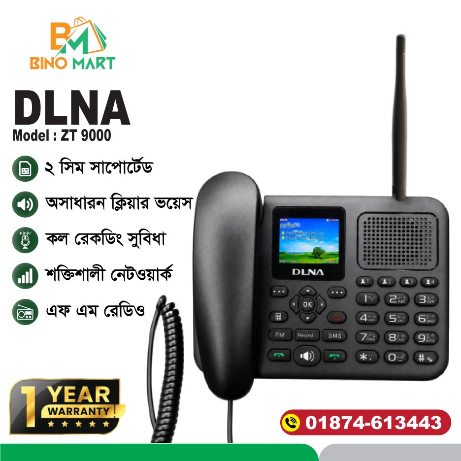 Colour Display DLNA ZT9000 Dual Sim Land Phone