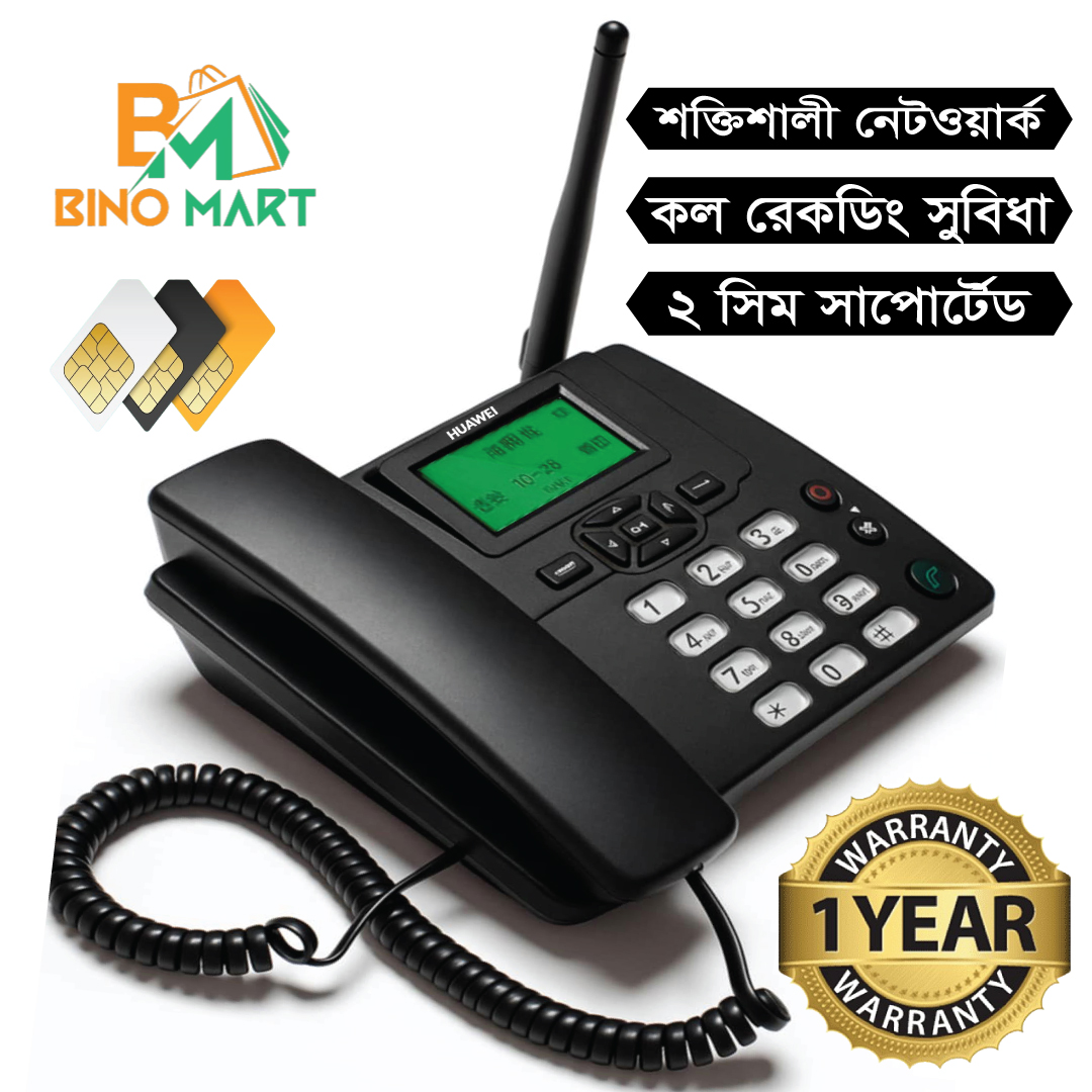 Black Dual Sim Support Huwaei Brand Telephone