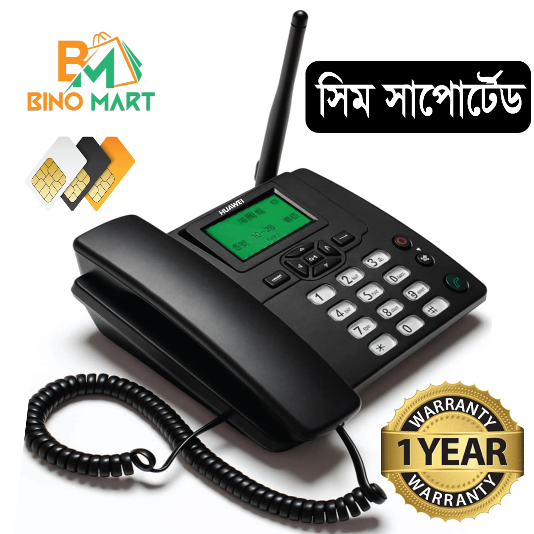 Black - HUAWEI BRAND SINGLE SIM TELEPHONE SET