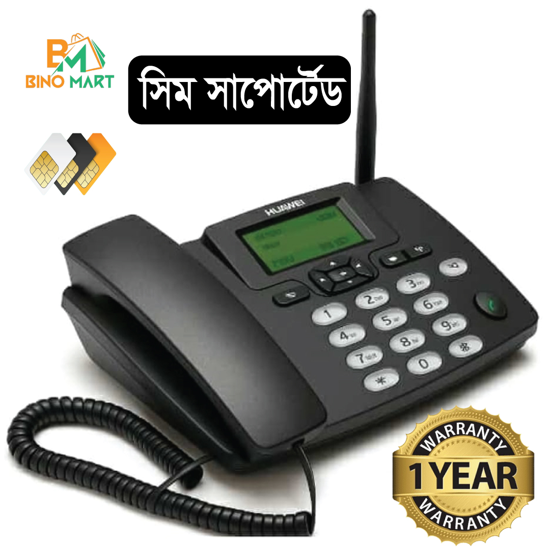 Black - HUAWEI BRAND SINGLE SIM TELEPHONE SET