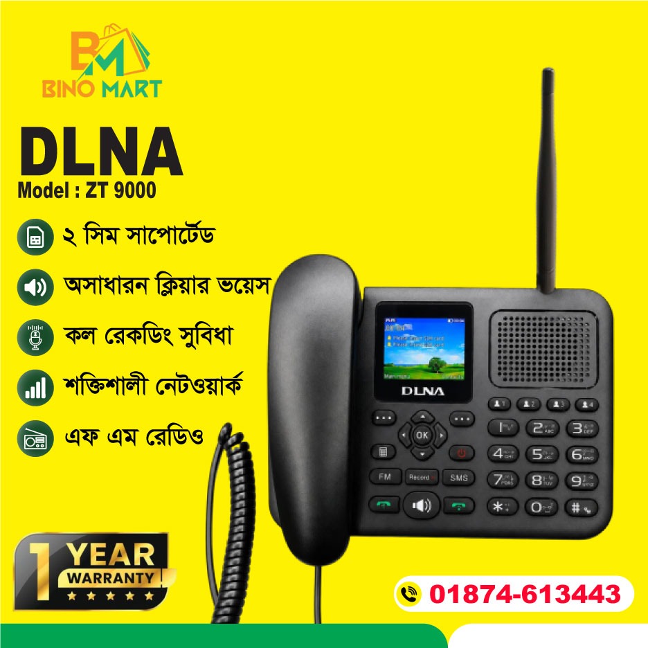 Colour Display DLNA ZT9000 Dual Sim Land Phone