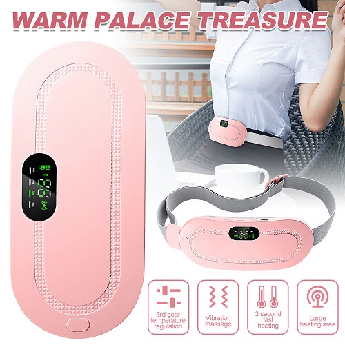 Wireless Warm Palace Belt With LCD Display Heating Pad Relieve Hot Compress
